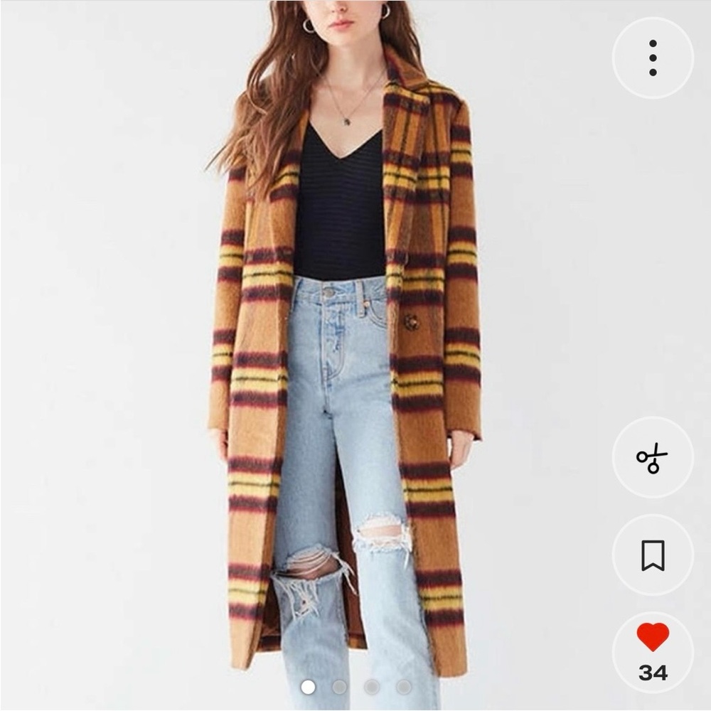 BB Dakota Brown Plaid Jacket